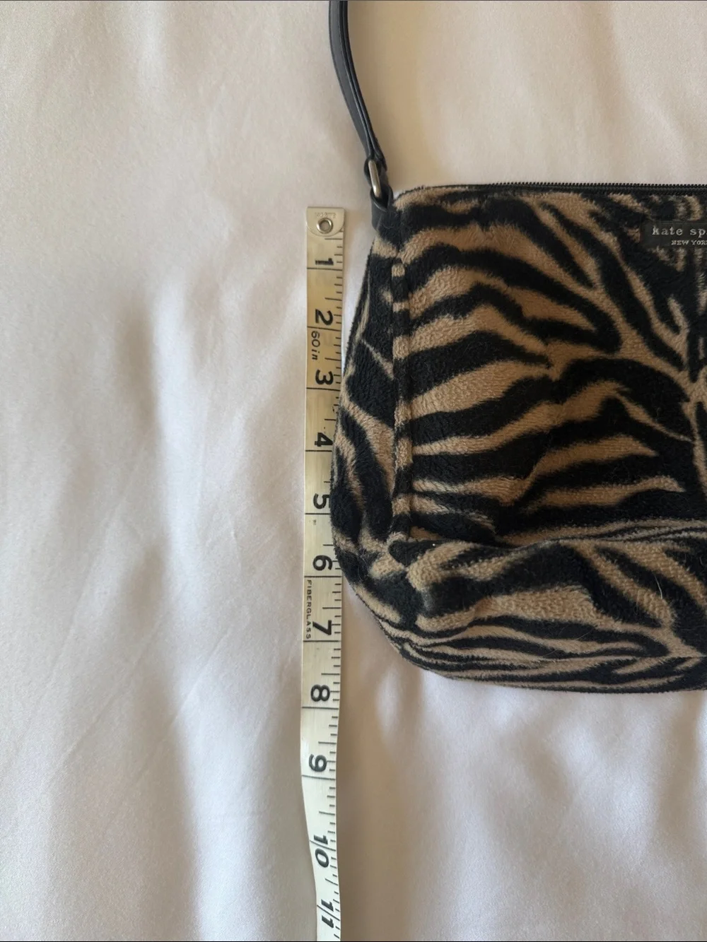 kate spade Black and Tan Zebra-Print Clare Shoulder Bag